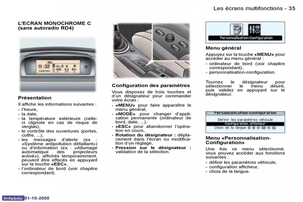 Peugeot 307 manuel du proprietaire / page 36