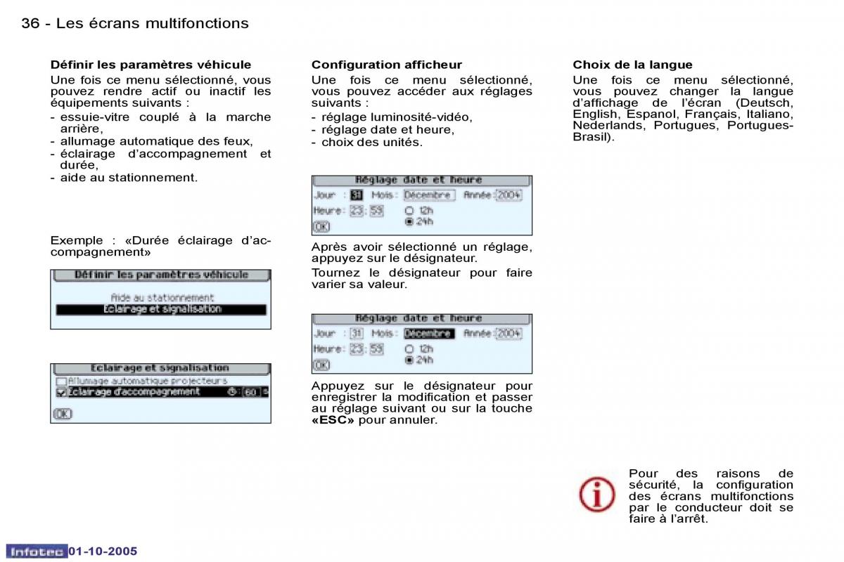 Peugeot 307 manuel du proprietaire / page 37