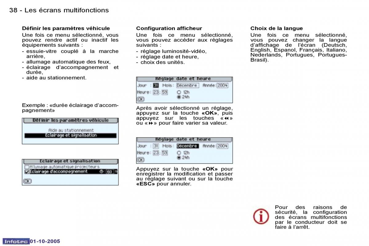 Peugeot 307 manuel du proprietaire / page 39