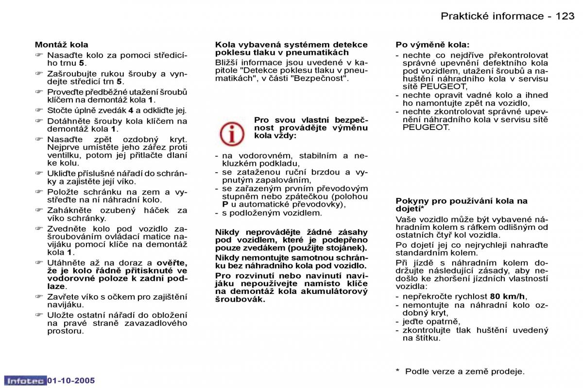 Peugeot 307 navod k obsludze / page 138