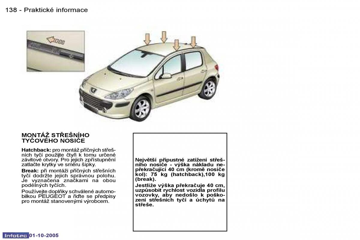 Peugeot 307 navod k obsludze / page 154