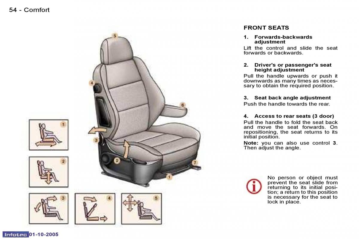 Peugeot 307 owners manual / page 57