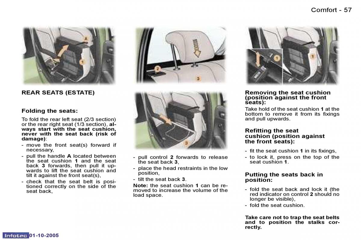 Peugeot 307 owners manual / page 60