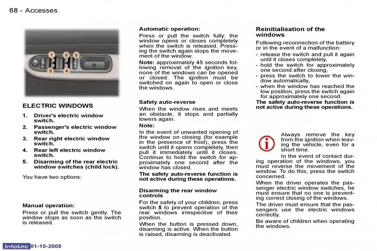 Peugeot 307 owners manual / page 73