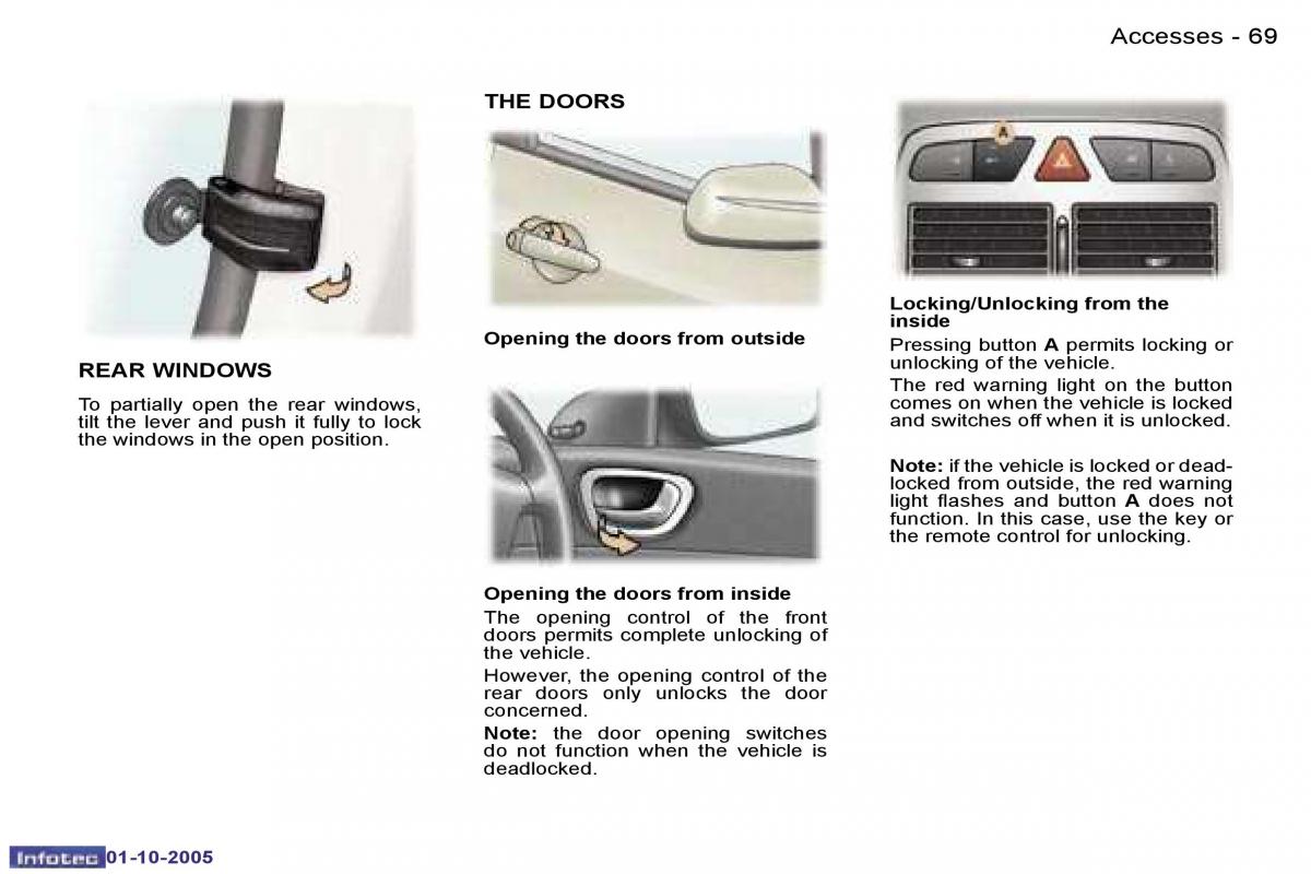 Peugeot 307 owners manual / page 74