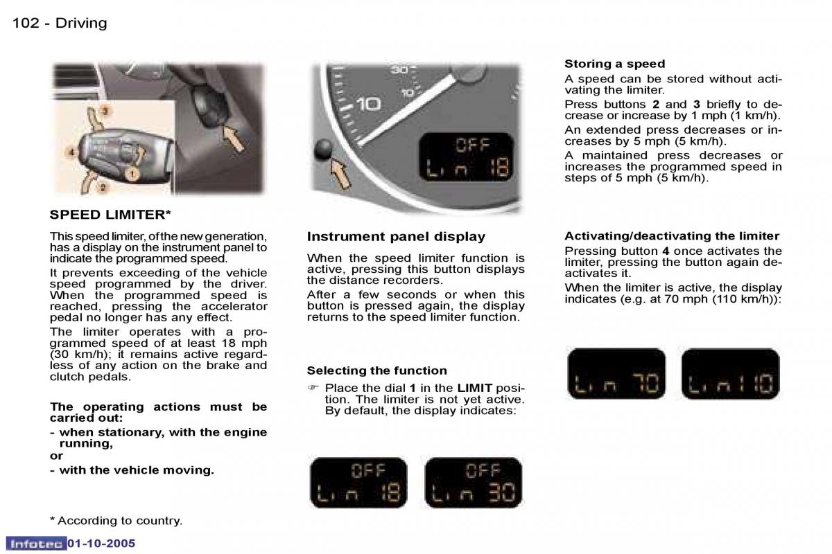 Peugeot 307 owners manual / page 116