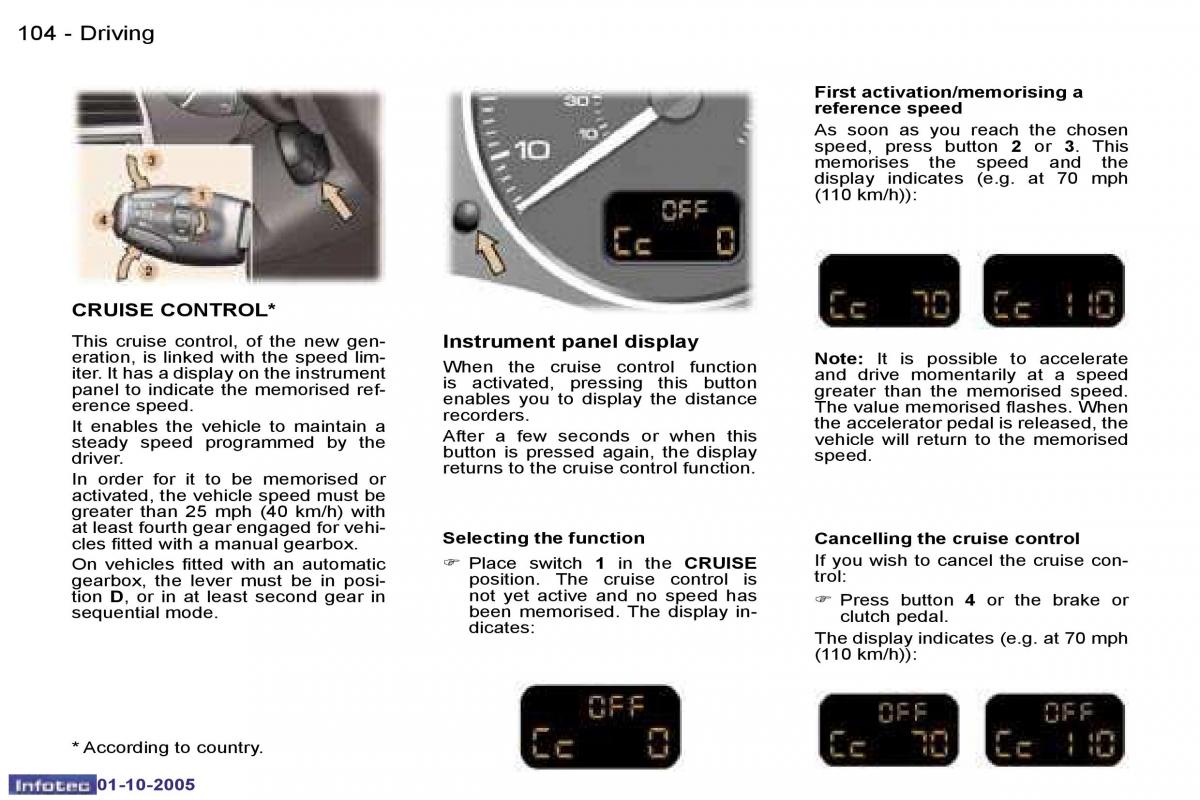 Peugeot 307 owners manual / page 118