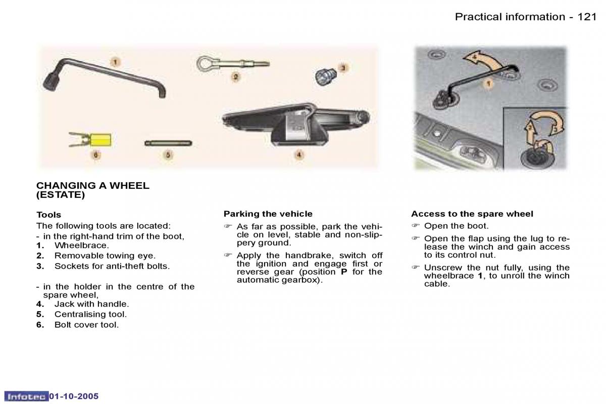 Peugeot 307 owners manual / page 136