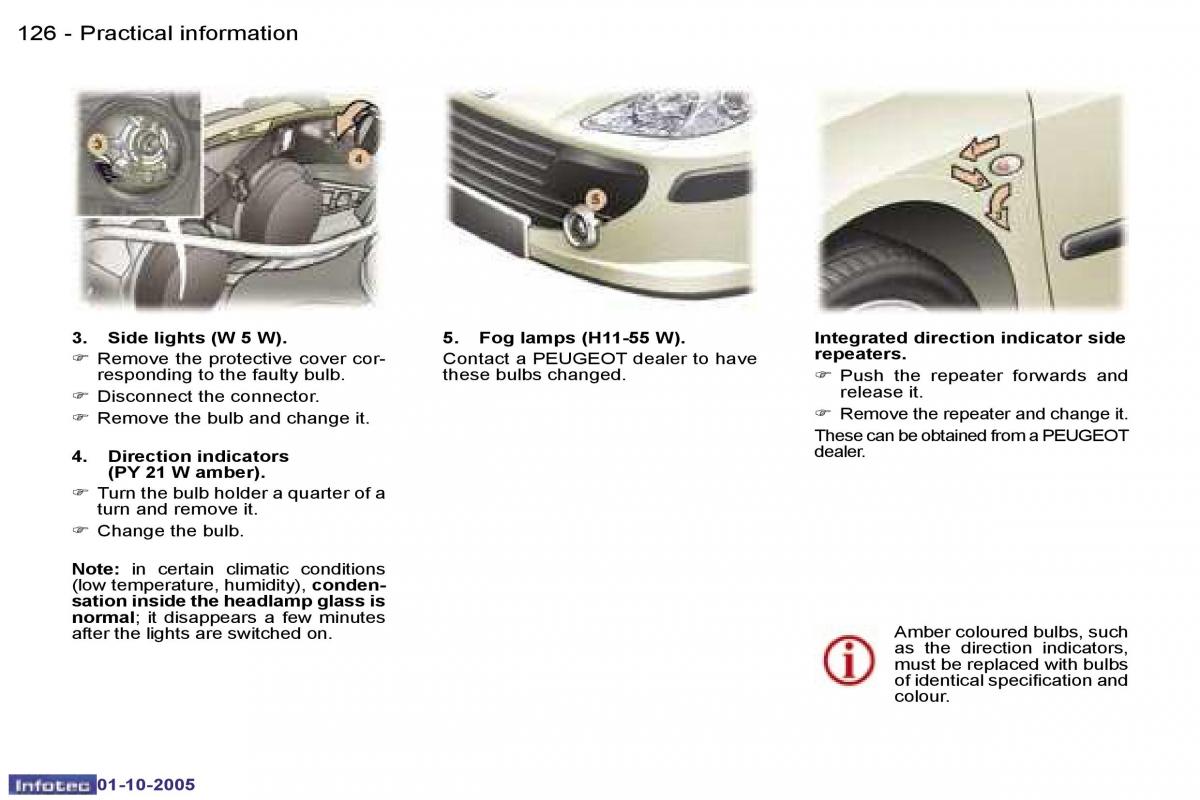 Peugeot 307 owners manual / page 141