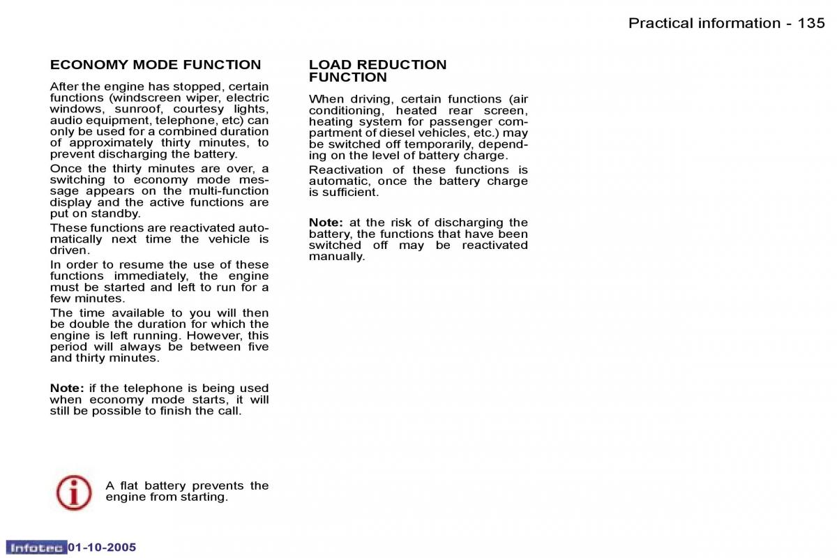 Peugeot 307 owners manual / page 151