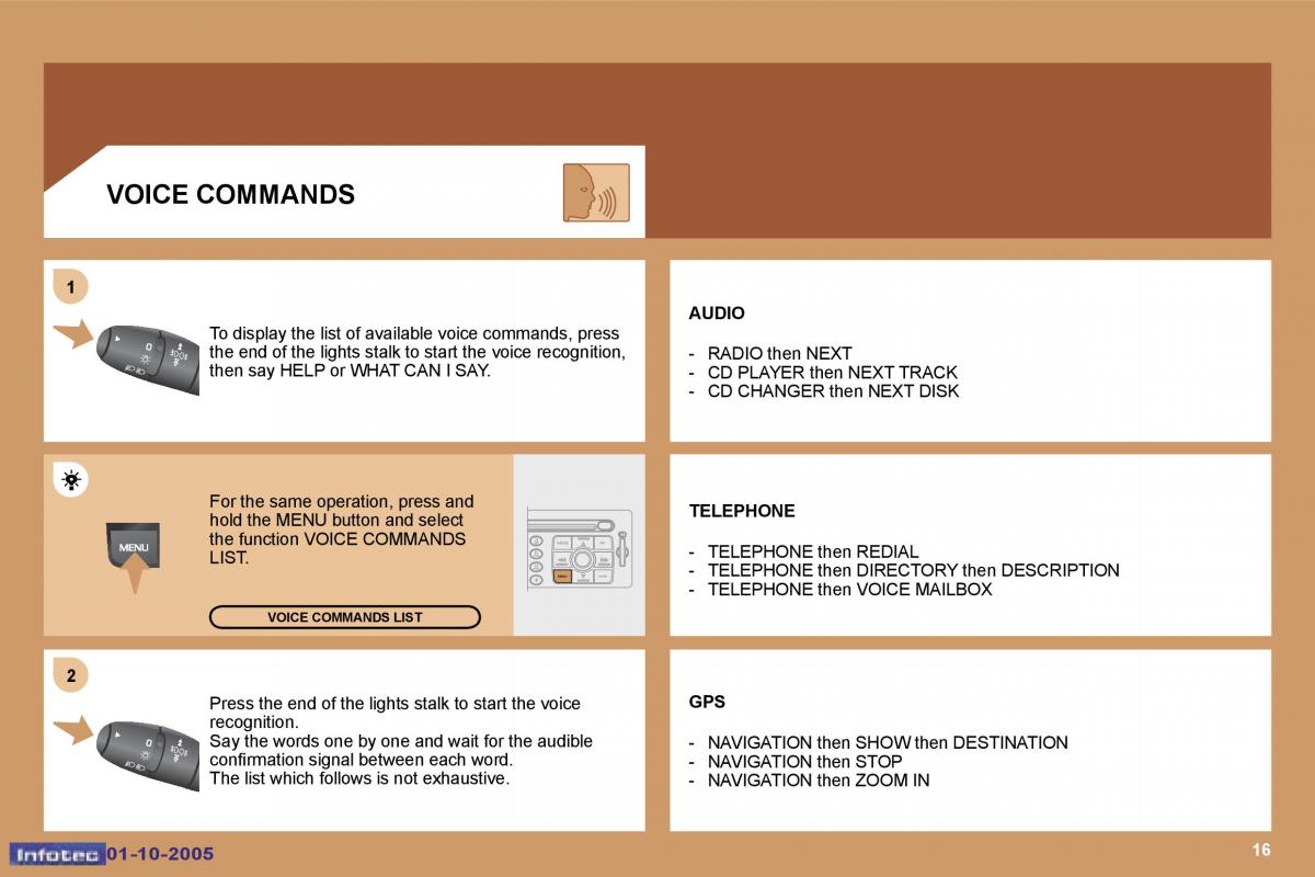 Peugeot 307 owners manual / page 187