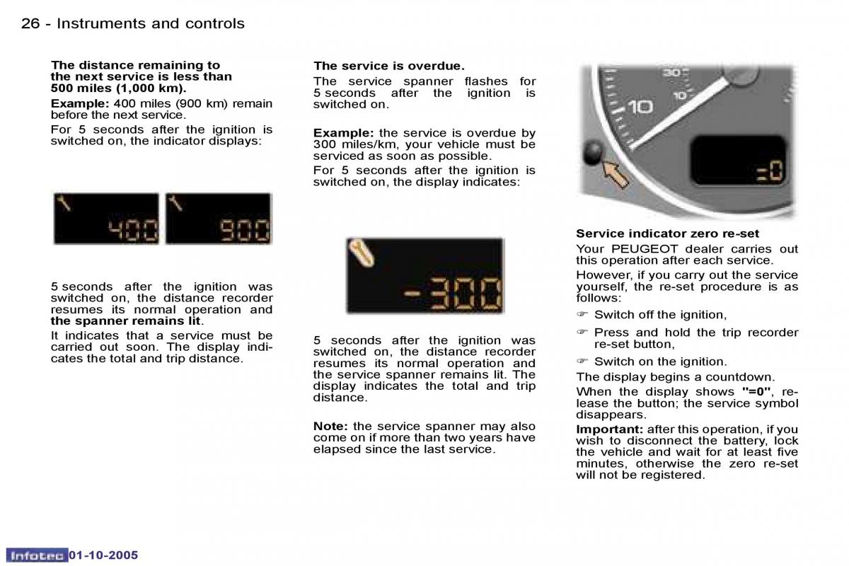 Peugeot 307 owners manual / page 23