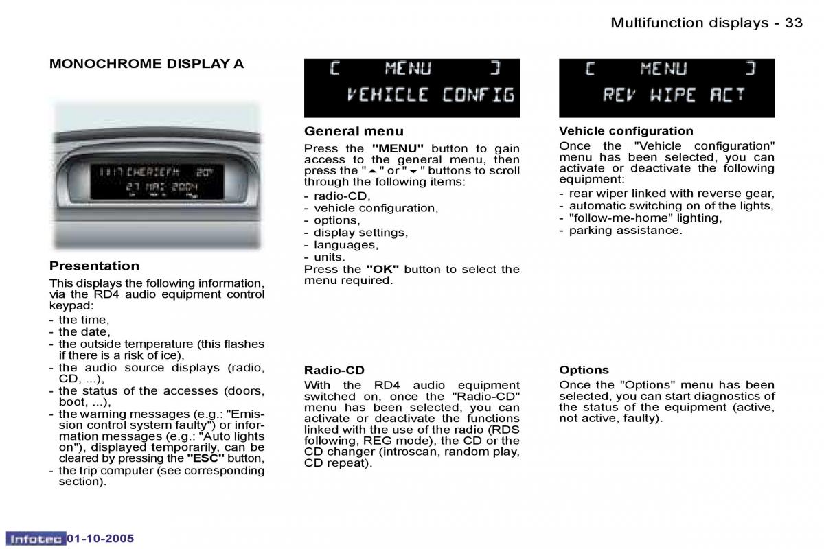 Peugeot 307 owners manual / page 35