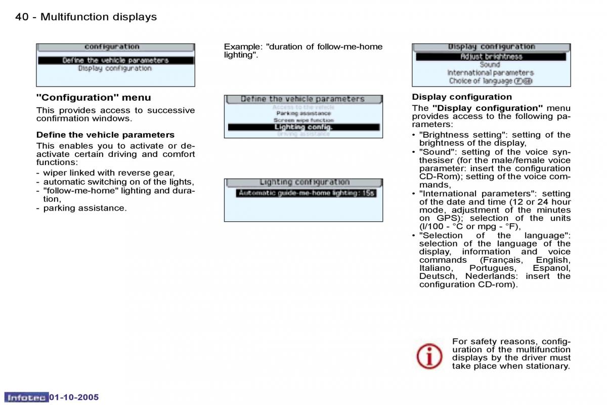 Peugeot 307 owners manual / page 42