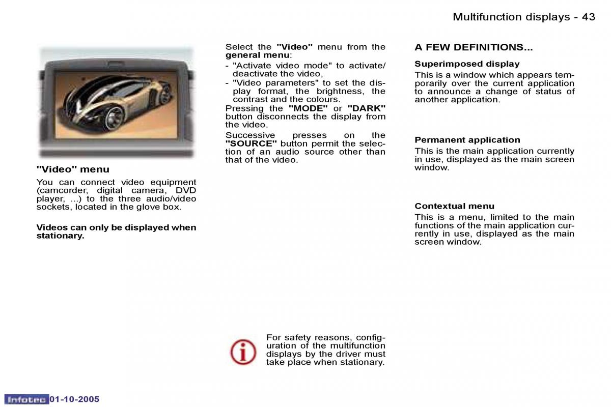 Peugeot 307 owners manual / page 45