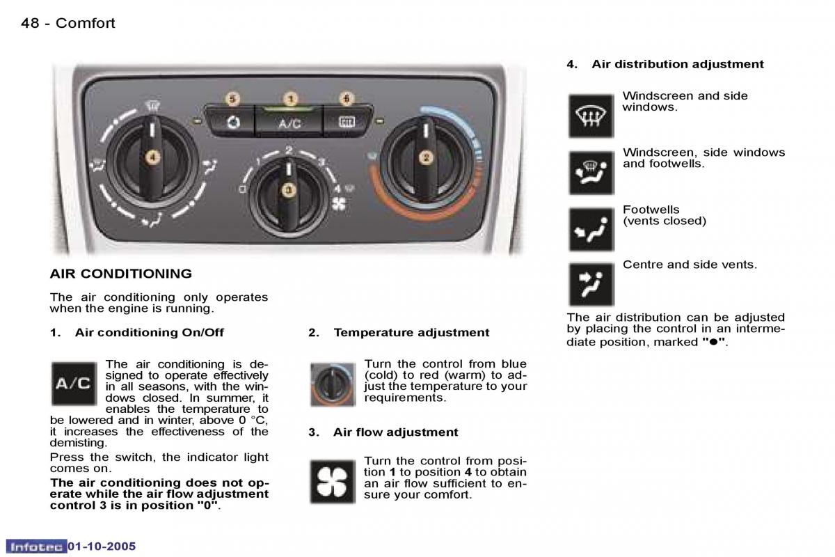 Peugeot 307 owners manual / page 50