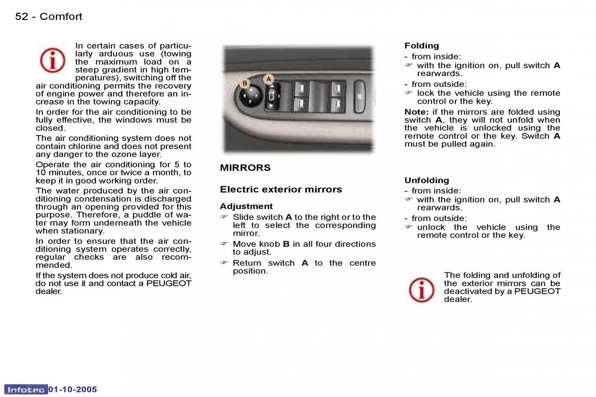 Peugeot 307 owners manual / page 54