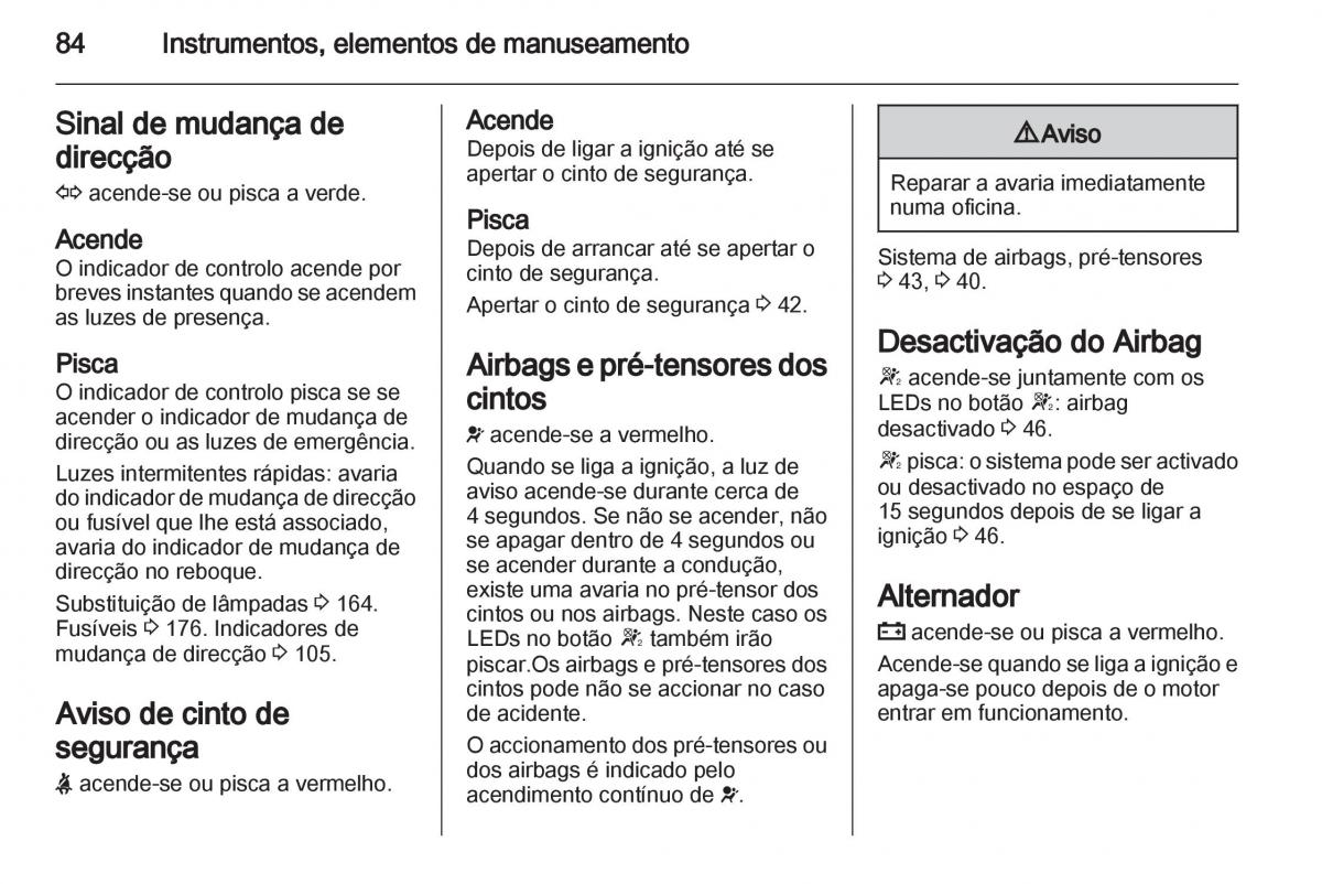 Opel Corsa D manual del propietario / page 86