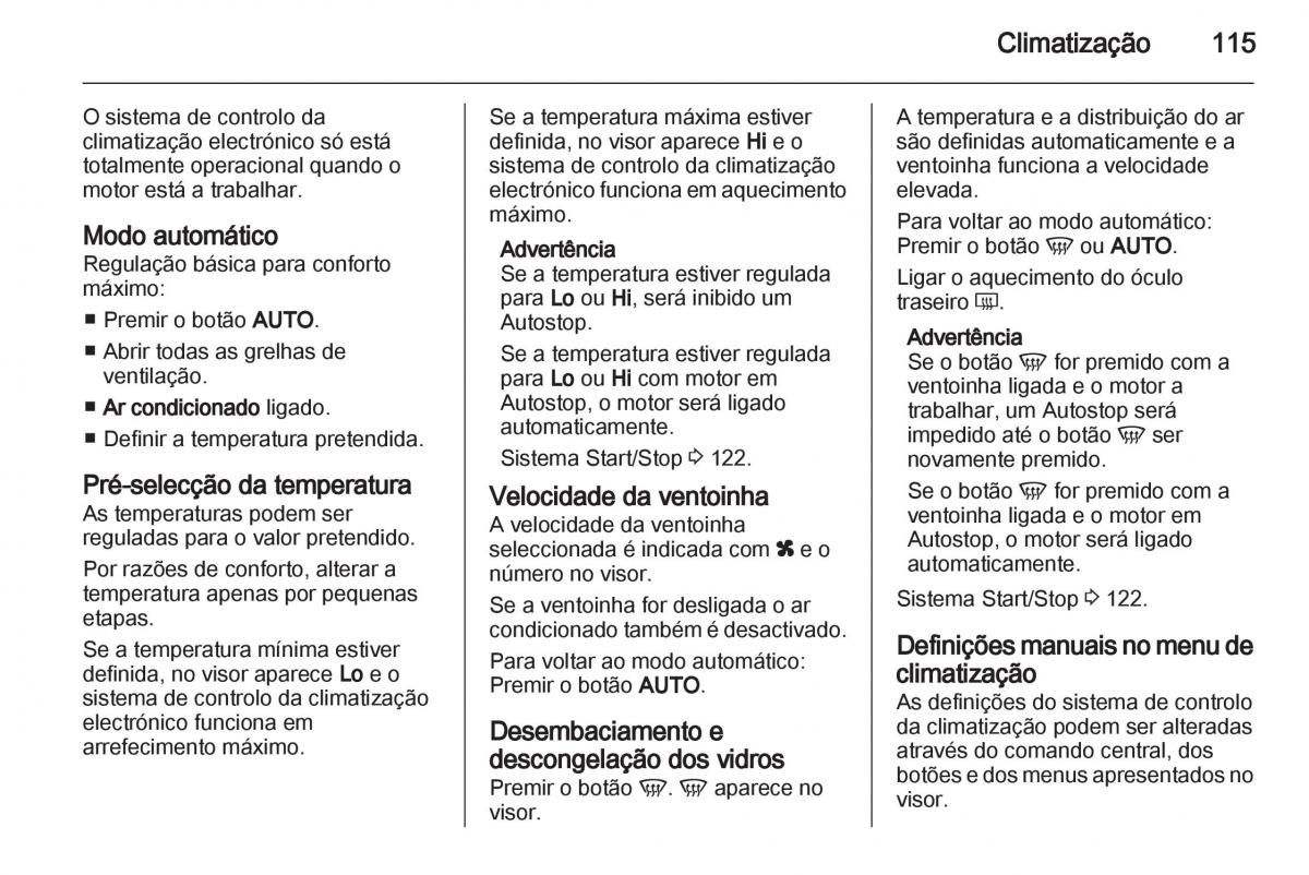 Opel Corsa D manual del propietario / page 117