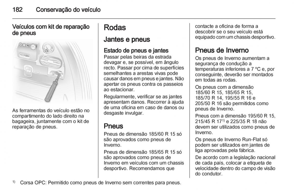 Opel Corsa D manual del propietario / page 184