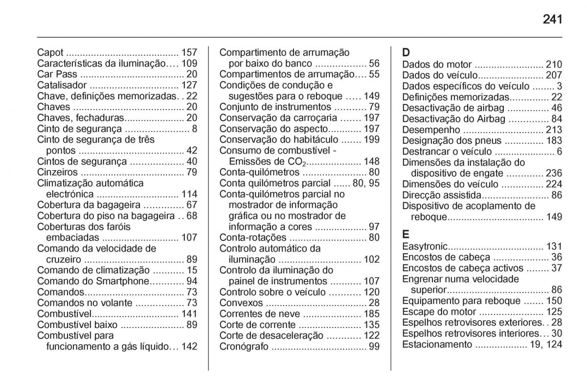 Opel Corsa D manual del propietario / page 243