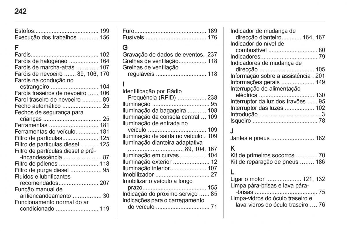 Opel Corsa D manual del propietario / page 244