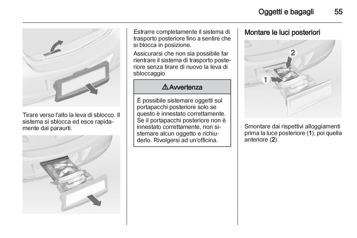 Opel Corsa D manuale del proprietario / page 57