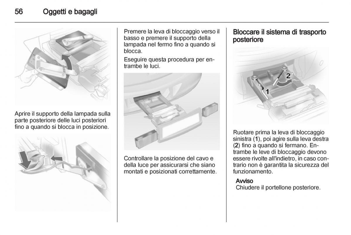 Opel Corsa D manuale del proprietario / page 58