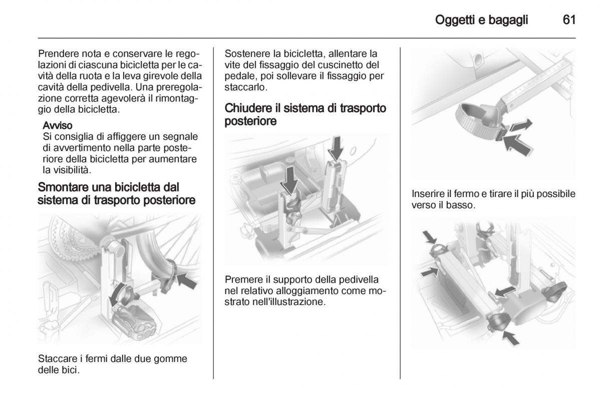 Opel Corsa D manuale del proprietario / page 63