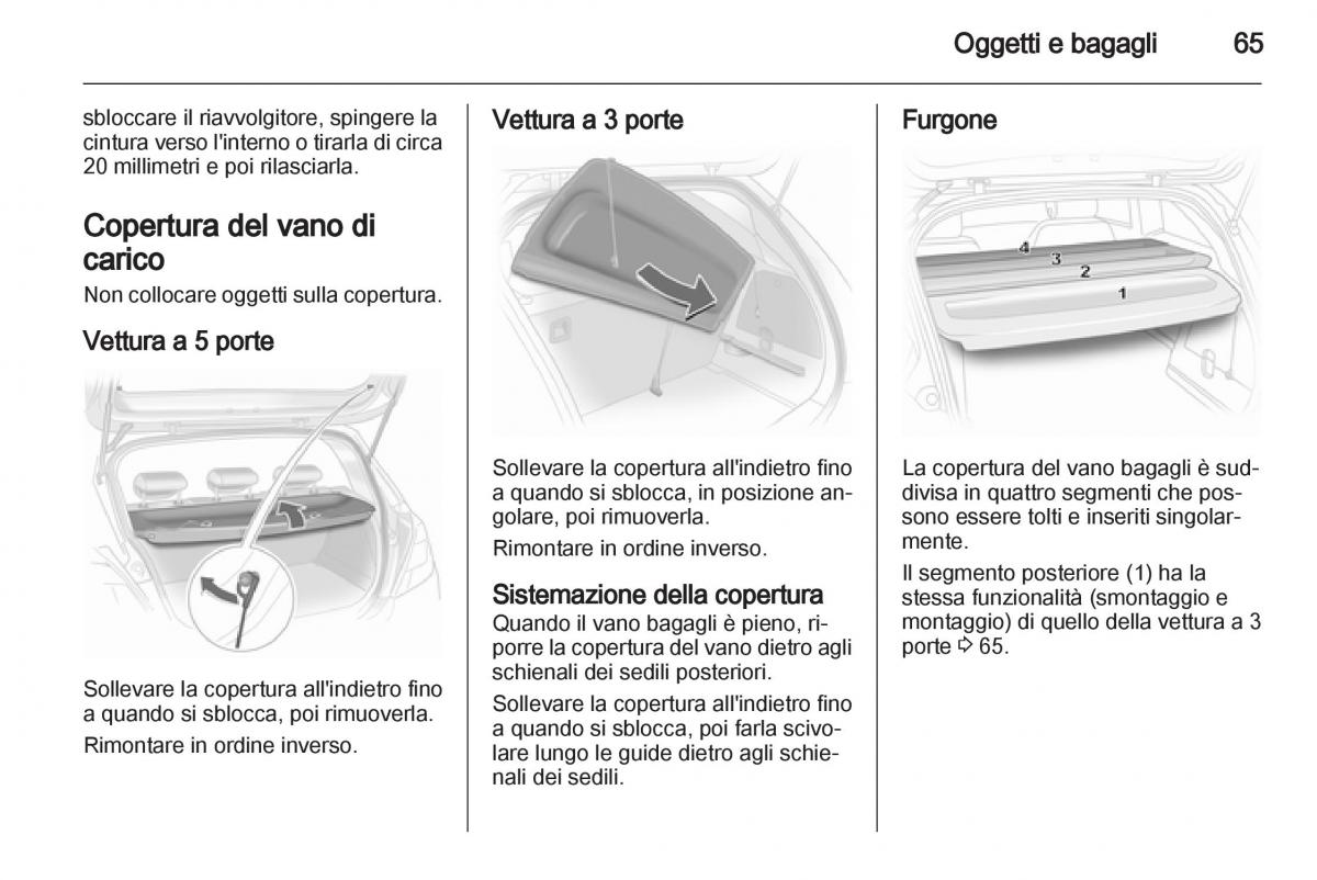 Opel Corsa D manuale del proprietario / page 67