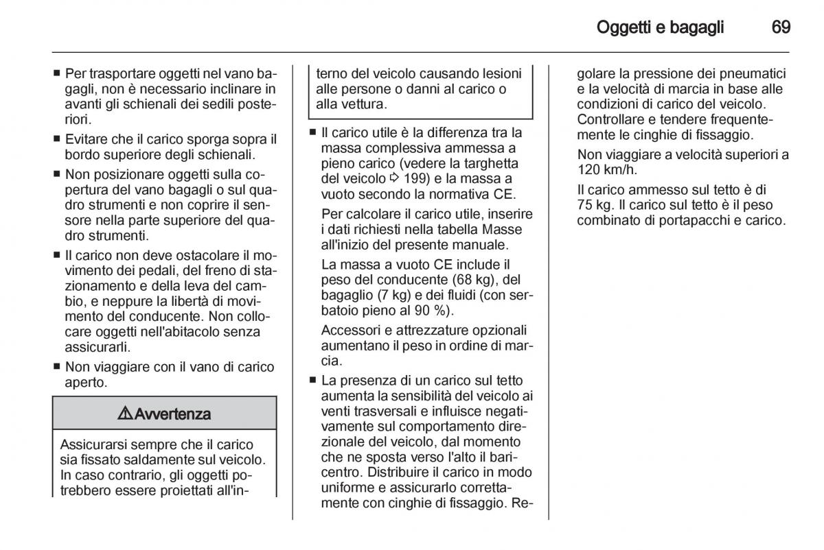 Opel Corsa D manuale del proprietario / page 71