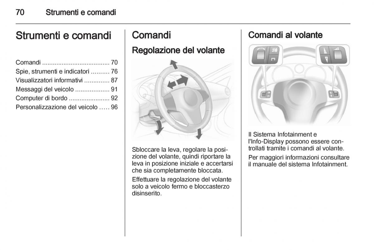 Opel Corsa D manuale del proprietario / page 72