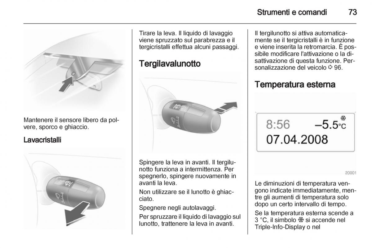 Opel Corsa D manuale del proprietario / page 75