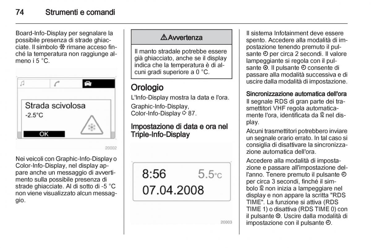 Opel Corsa D manuale del proprietario / page 76