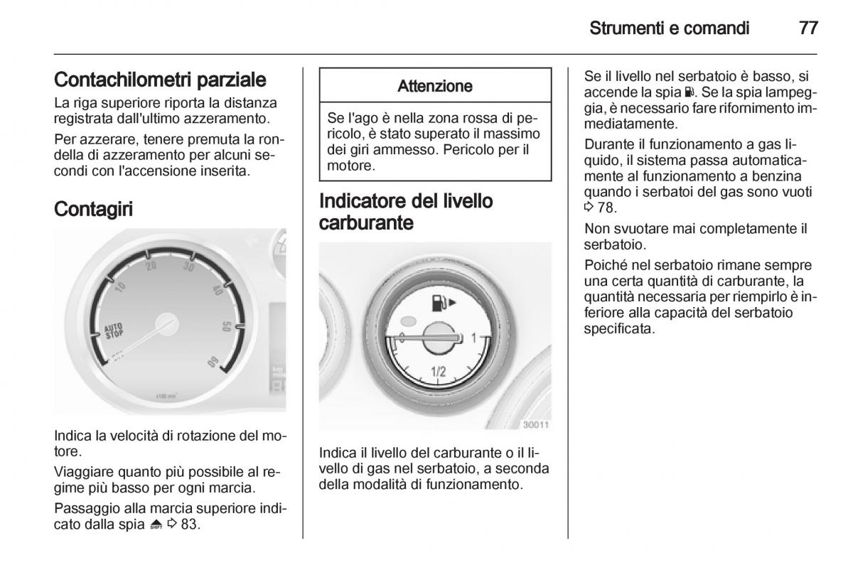 Opel Corsa D manuale del proprietario / page 79