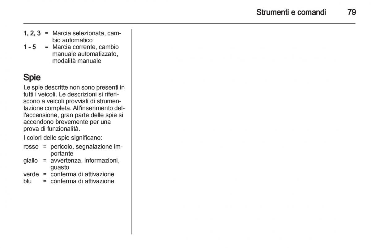 Opel Corsa D manuale del proprietario / page 81