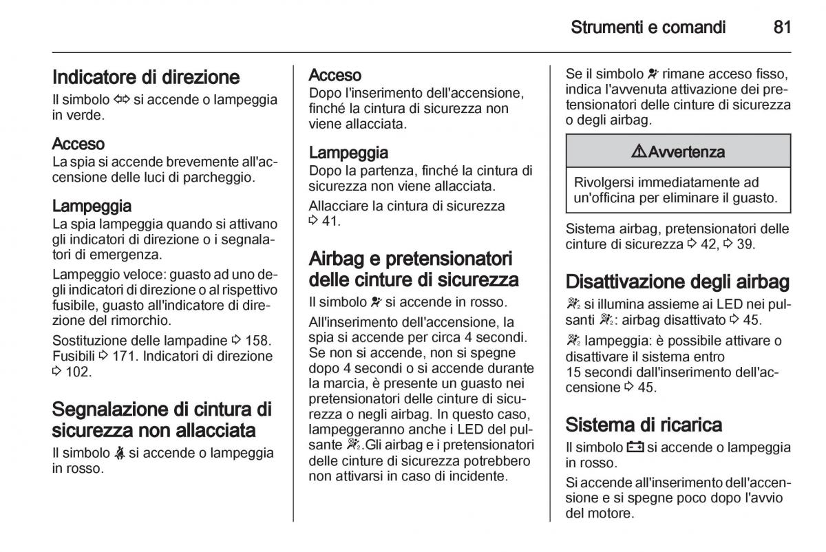 Opel Corsa D manuale del proprietario / page 83