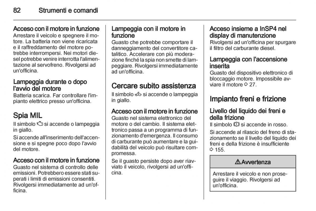 Opel Corsa D manuale del proprietario / page 84