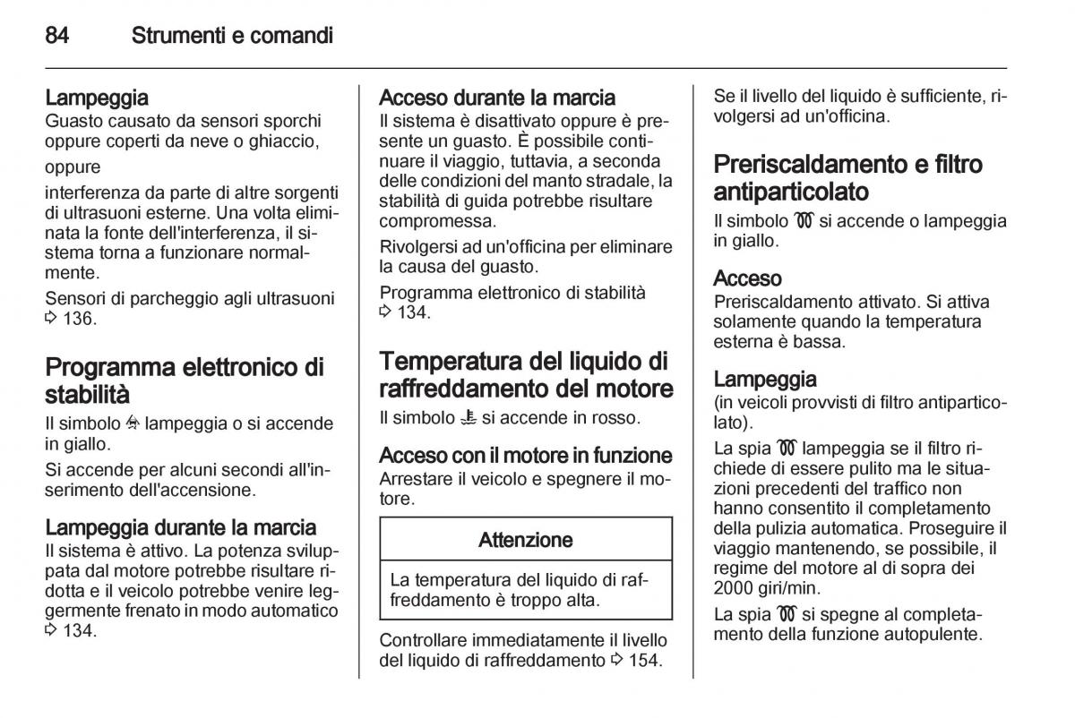 Opel Corsa D manuale del proprietario / page 86