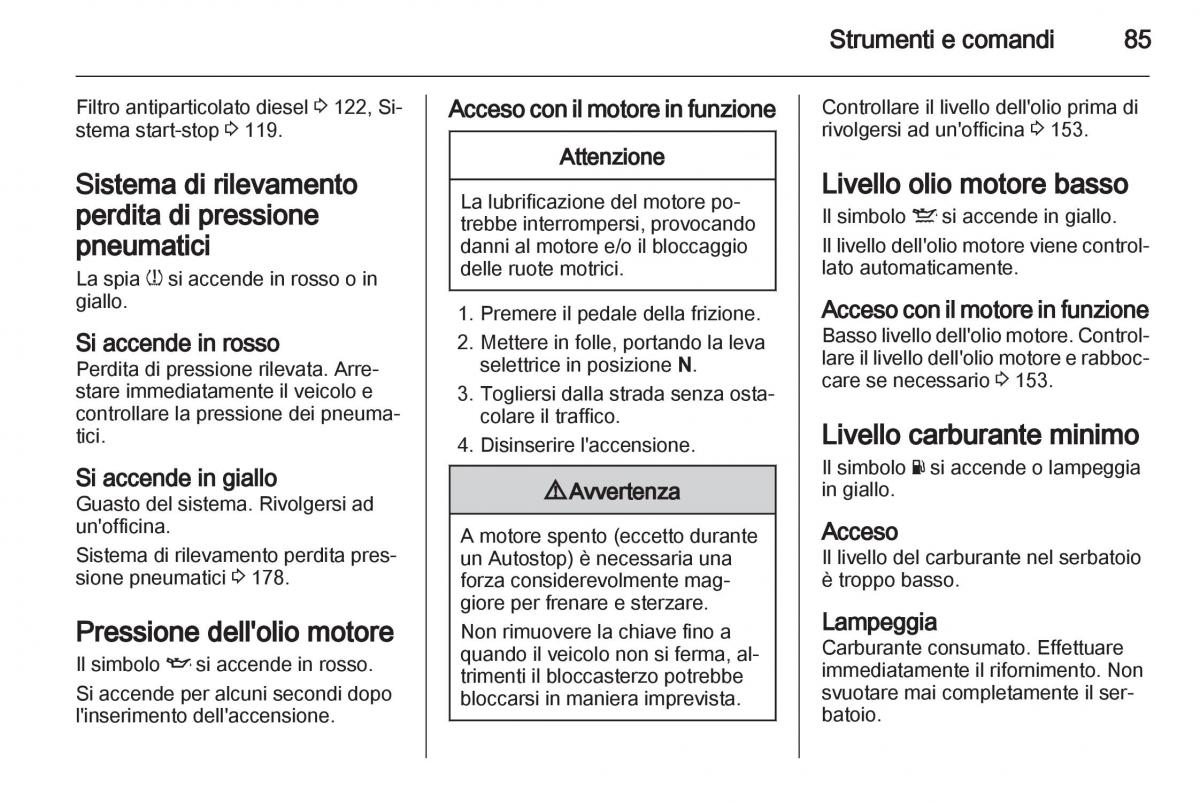 Opel Corsa D manuale del proprietario / page 87