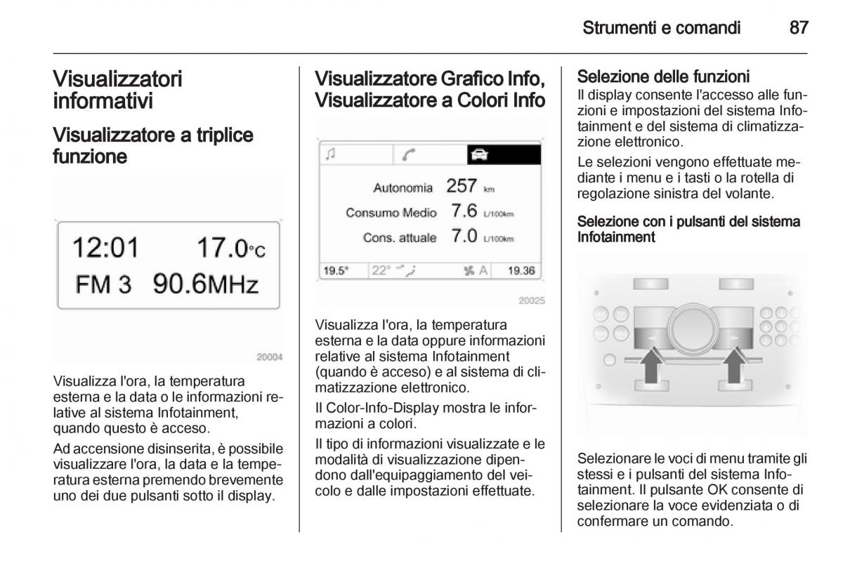 Opel Corsa D manuale del proprietario / page 89