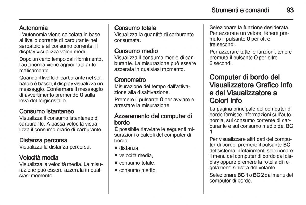 Opel Corsa D manuale del proprietario / page 95