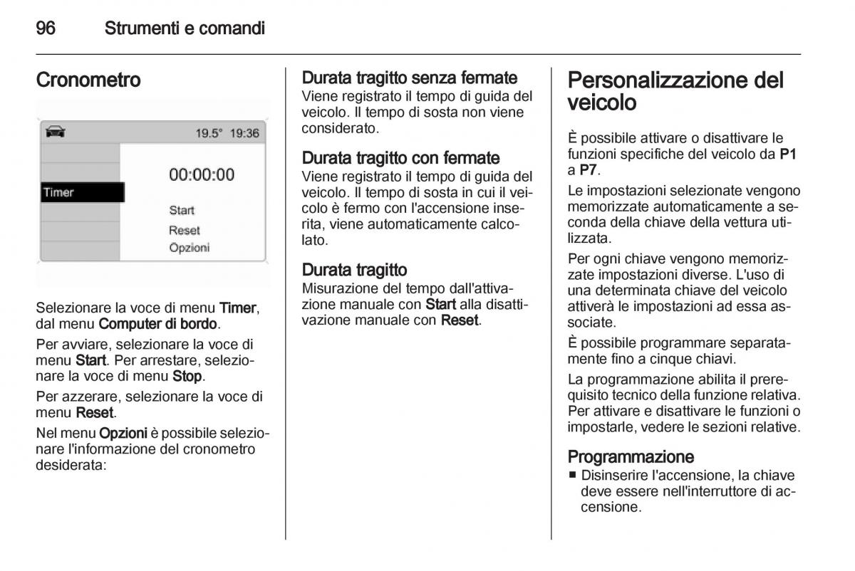 Opel Corsa D manuale del proprietario / page 98