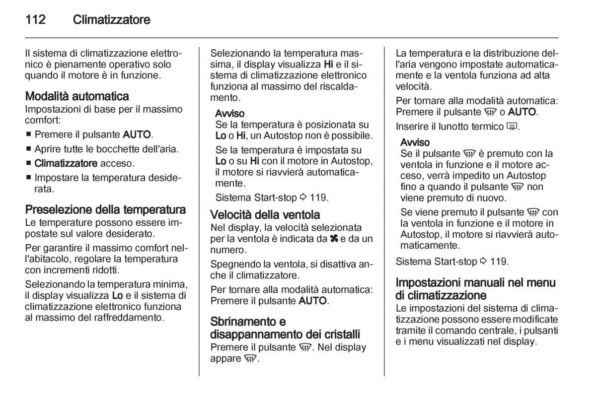 Opel Corsa D manuale del proprietario / page 114