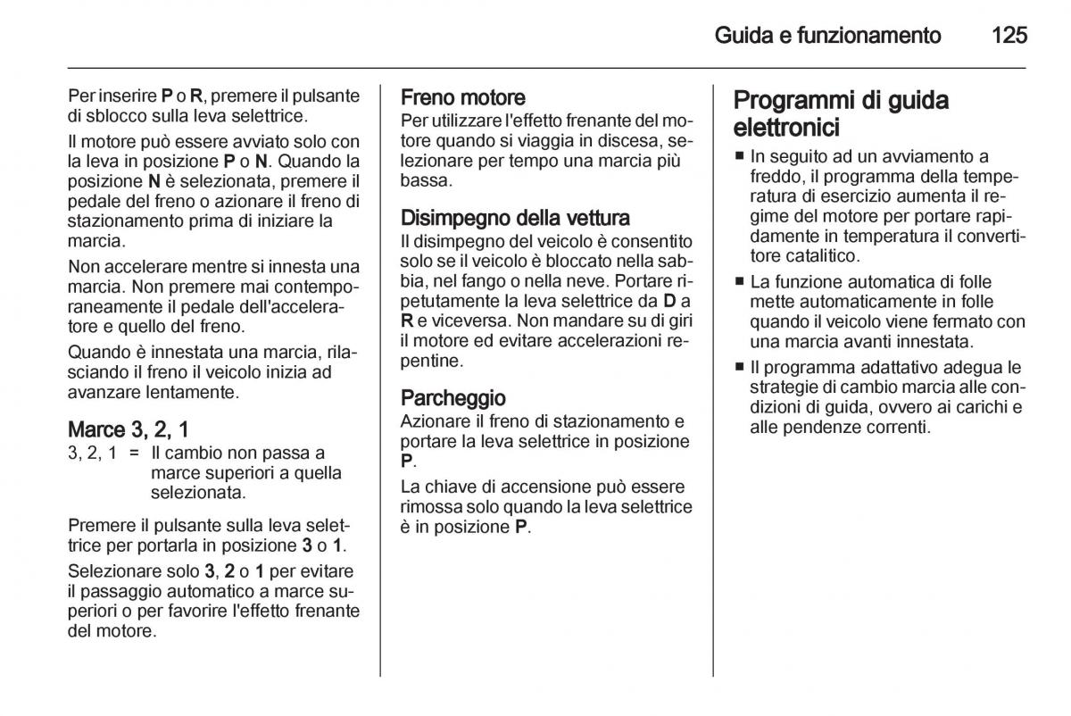 Opel Corsa D manuale del proprietario / page 127