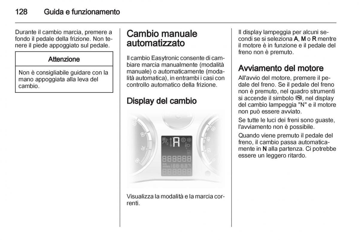 Opel Corsa D manuale del proprietario / page 130