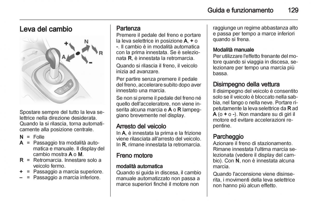 Opel Corsa D manuale del proprietario / page 131