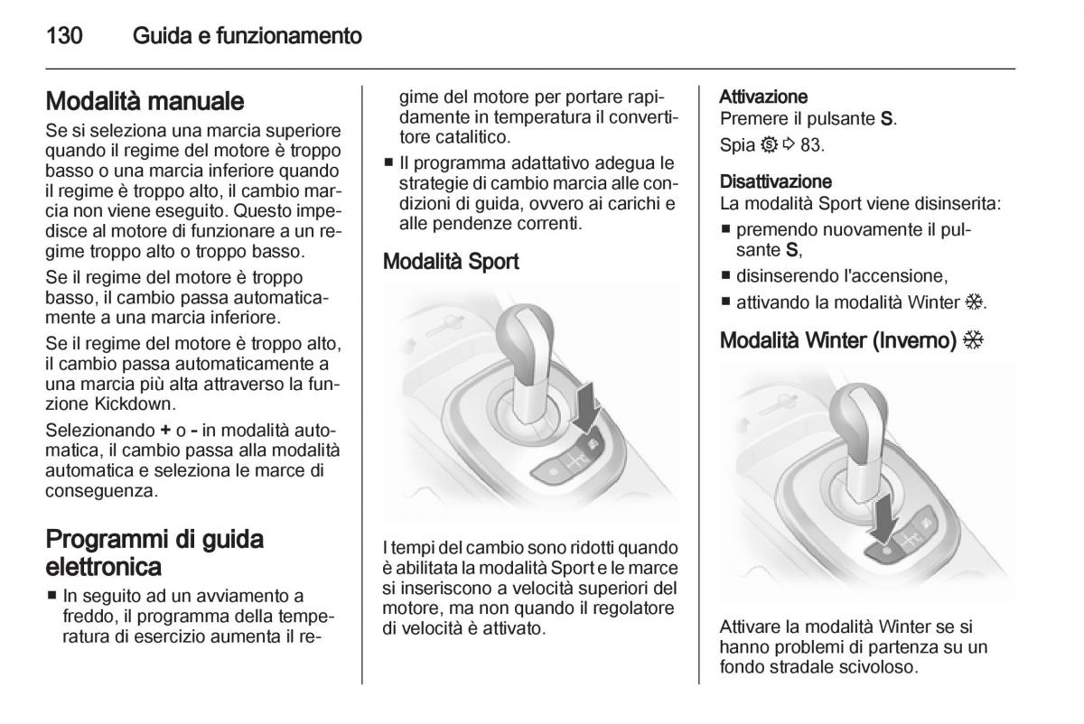 Opel Corsa D manuale del proprietario / page 132