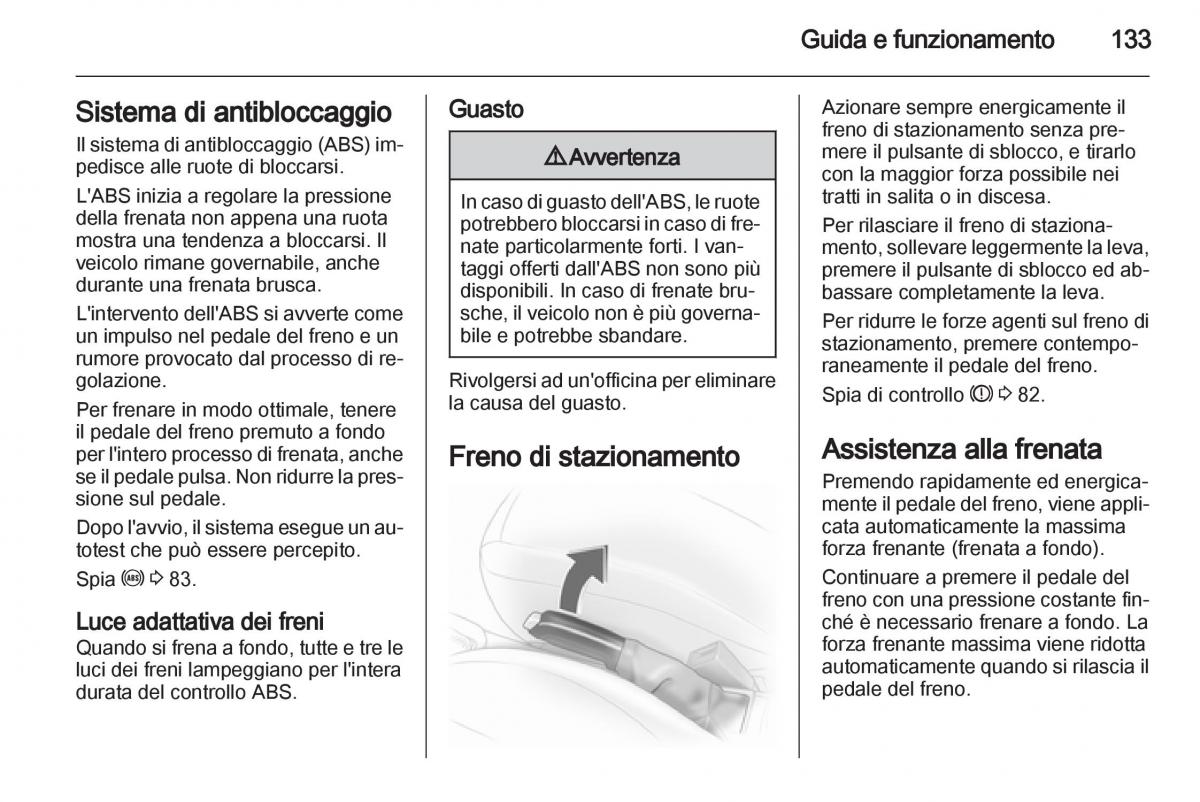 Opel Corsa D manuale del proprietario / page 135