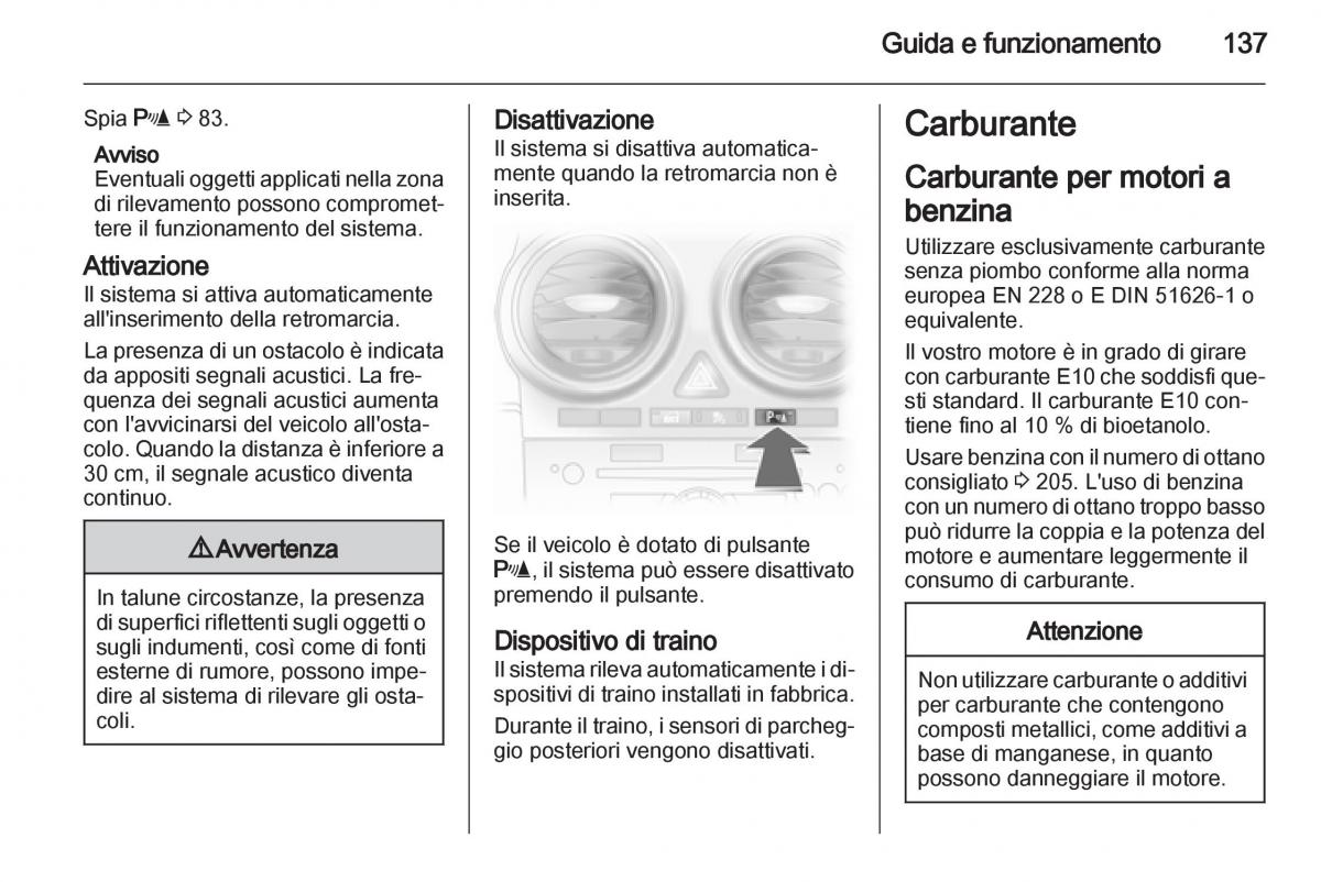 Opel Corsa D manuale del proprietario / page 139